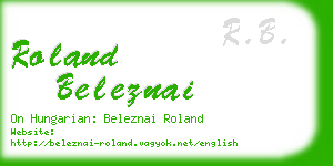 roland beleznai business card